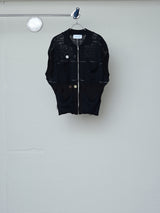 FLORAL REFLECTIVE ZIP CARDIGAN