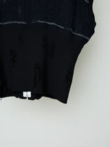 FLORAL REFLECTIVE ZIP CARDIGAN