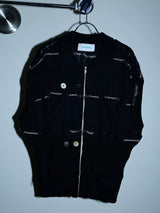 FLORAL REFLECTIVE ZIP CARDIGAN