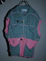 FLORAL REFLECTIVE ZIP CARDIGAN