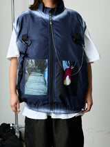PHOTO PRINT SLING & CHAIN FAN VEST