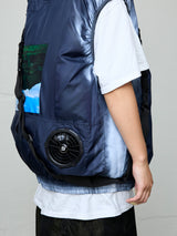 PHOTO PRINT SLING & CHAIN FAN VEST