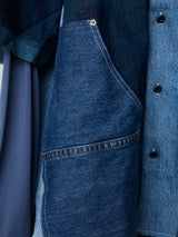 RECYCLED DRY DENIM DOCKED SHIRT