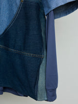 RECYCLED DRY DENIM DOCKED SHIRT