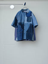 RECYCLED DRY DENIM DOCKED SHIRT