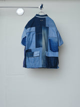 RECYCLED DRY DENIM DOCKED SHIRT