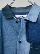 RECYCLED DRY DENIM DOCKED SHIRT