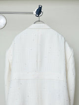 SEQUIN FANCY TWEED SHORT WIDE JACKET