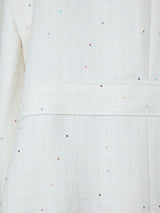 SEQUIN FANCY TWEED SHORT WIDE JACKET