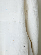 SEQUIN FANCY TWEED SHORT WIDE JACKET