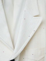 SEQUIN FANCY TWEED SHORT WIDE JACKET