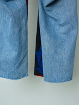 BACK DENIM RECONSTRUCTED SUZANI PANTS