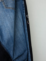 VINTAGE DENIM RHINESTONE 2WAY SHORTS