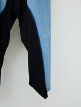 VINTAGE REMADE DENIM RHINESTONE 2WAY PANTS