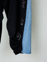 VINTAGE REMADE DENIM RHINESTONE 2WAY PANTS
