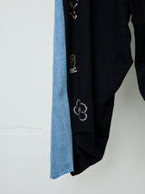 VINTAGE REMADE DENIM RHINESTONE 2WAY PANTS