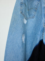 VINTAGE REMADE DENIM RHINESTONE 2WAY PANTS