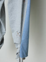 VINTAGE REMADE DENIM RHINESTONE 2WAY PANTS