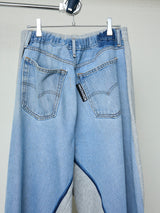 VINTAGE REMADE DENIM RHINESTONE 2WAY PANTS