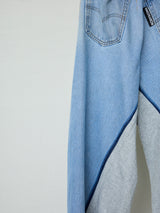 VINTAGE REMADE DENIM RHINESTONE 2WAY PANTS