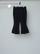 SEQUIN TWEED CROPPED FLARED PANTS