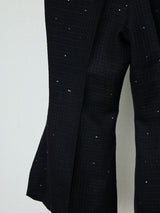 SEQUIN TWEED CROPPED FLARED PANTS