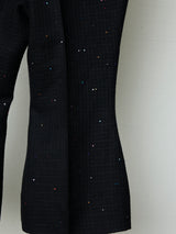 SEQUIN TWEED CROPPED FLARED PANTS