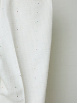 SEQUIN TWEED CROPPED FLARED PANTS