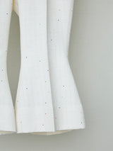 SEQUIN TWEED CROPPED FLARED PANTS
