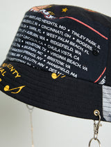 RECONSTRUCTED TEE NECKLACE BUCKET HAT