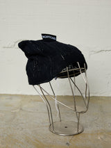 FLORAL OPEN-WORK KNIT CAP