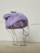 FLORAL OPEN-WORK KNIT CAP
