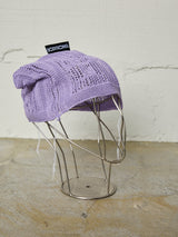 FLORAL OPEN-WORK KNIT CAP