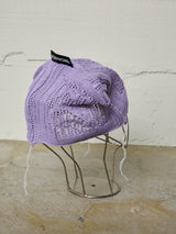 FLORAL OPEN-WORK KNIT CAP