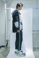 REVERSIBLE REMAKE TEE-HOODIE SHIRT-DOCKING