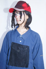 INDIGO COATED TAILORED POCKET SHIRT