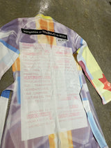 TRAMANDO / MULTI-COLOR GEOMETRIC PRINT ART SHIRT (GARMENT-DYED & PRESS FINISH)