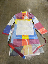 TRAMANDO / MULTI-COLOR GEOMETRIC PRINT ART SHIRT (GARMENT-DYED & PRESS FINISH)