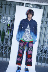 BACK DENIM RECONSTRUCTED SUZANI PANTS