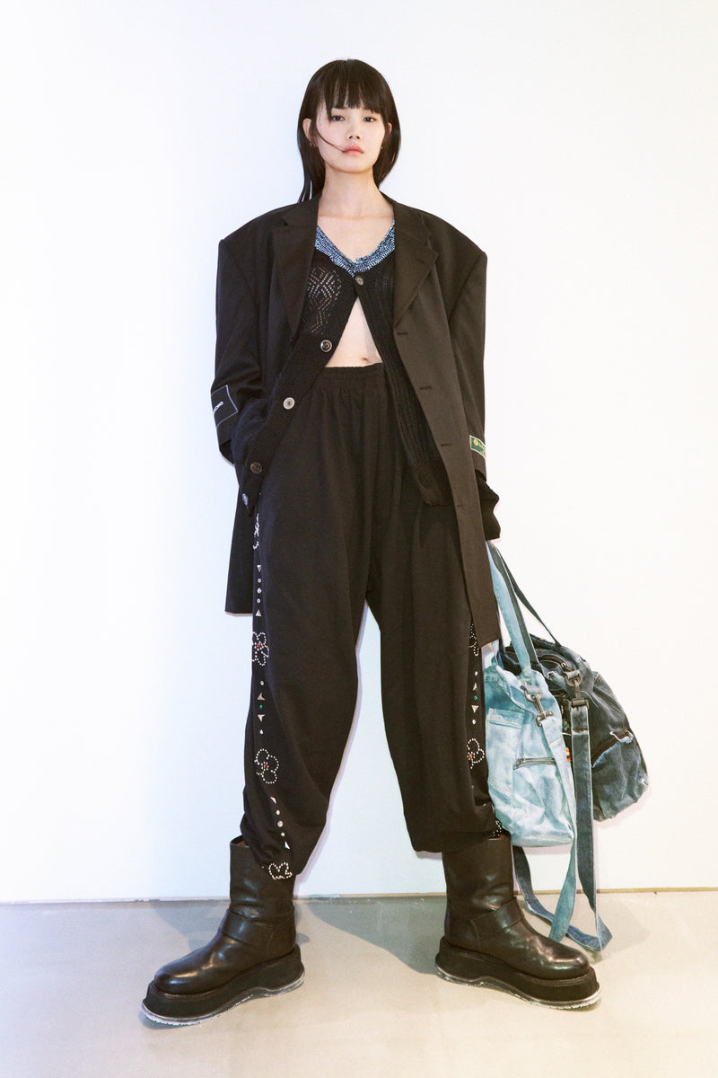 MIXED-KNIT VEST_REFLECTIVE RIB
