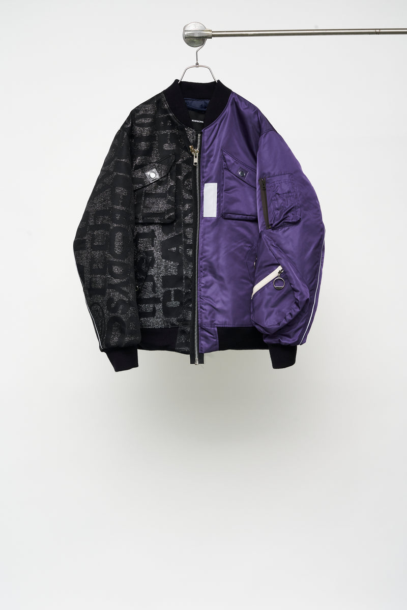 HARLBOMBERN / Black×Purple