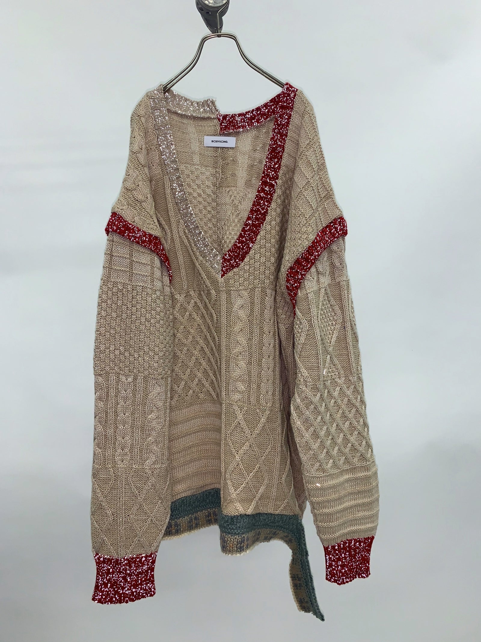 bodysong. ランダムリブデザインニット bodysong． 「RANDOM RIB S」 ランダムリブデザインニット