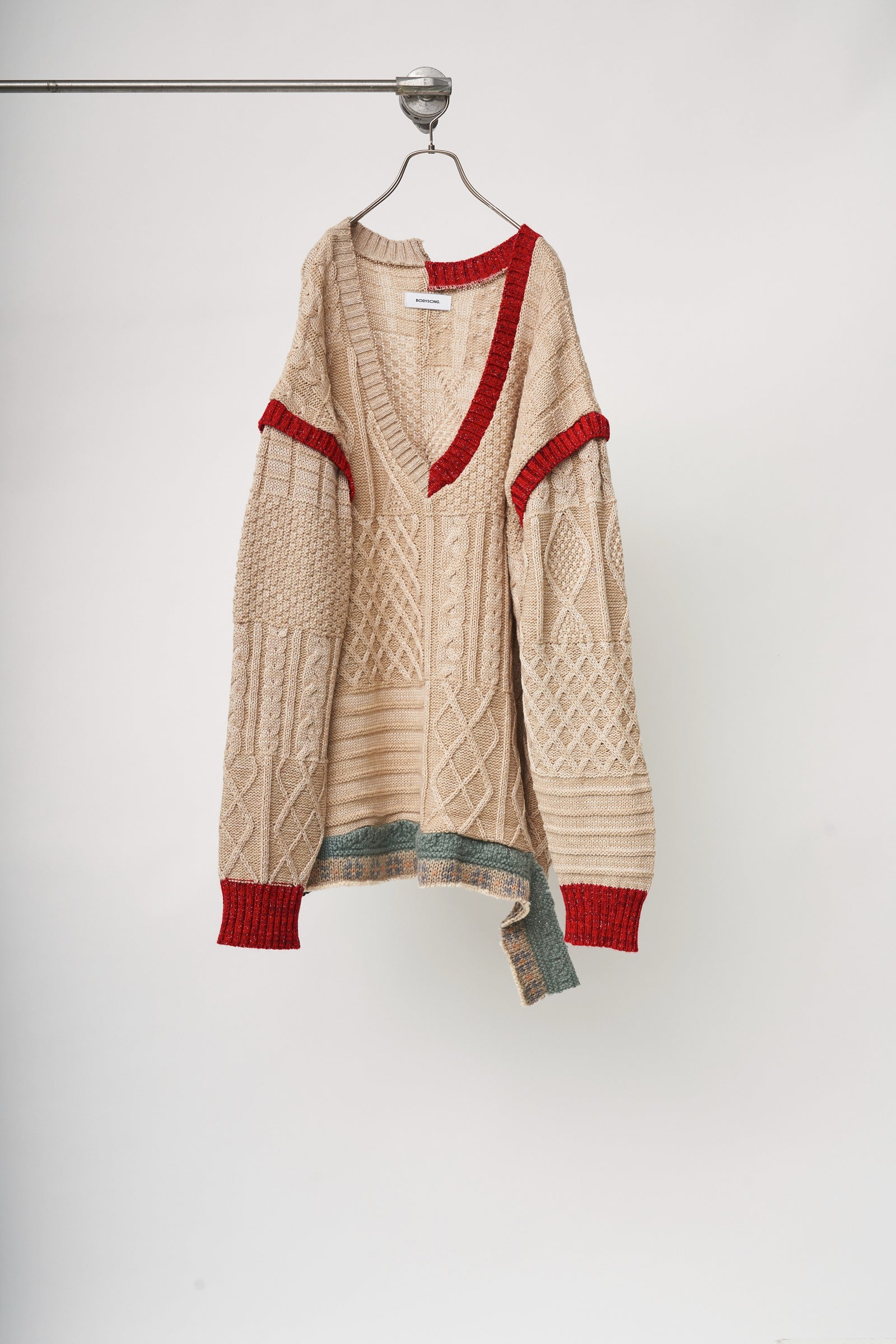 bodysong. ランダムリブデザインニット bodysong． 「RANDOM RIB S」 ランダムリブデザインニット