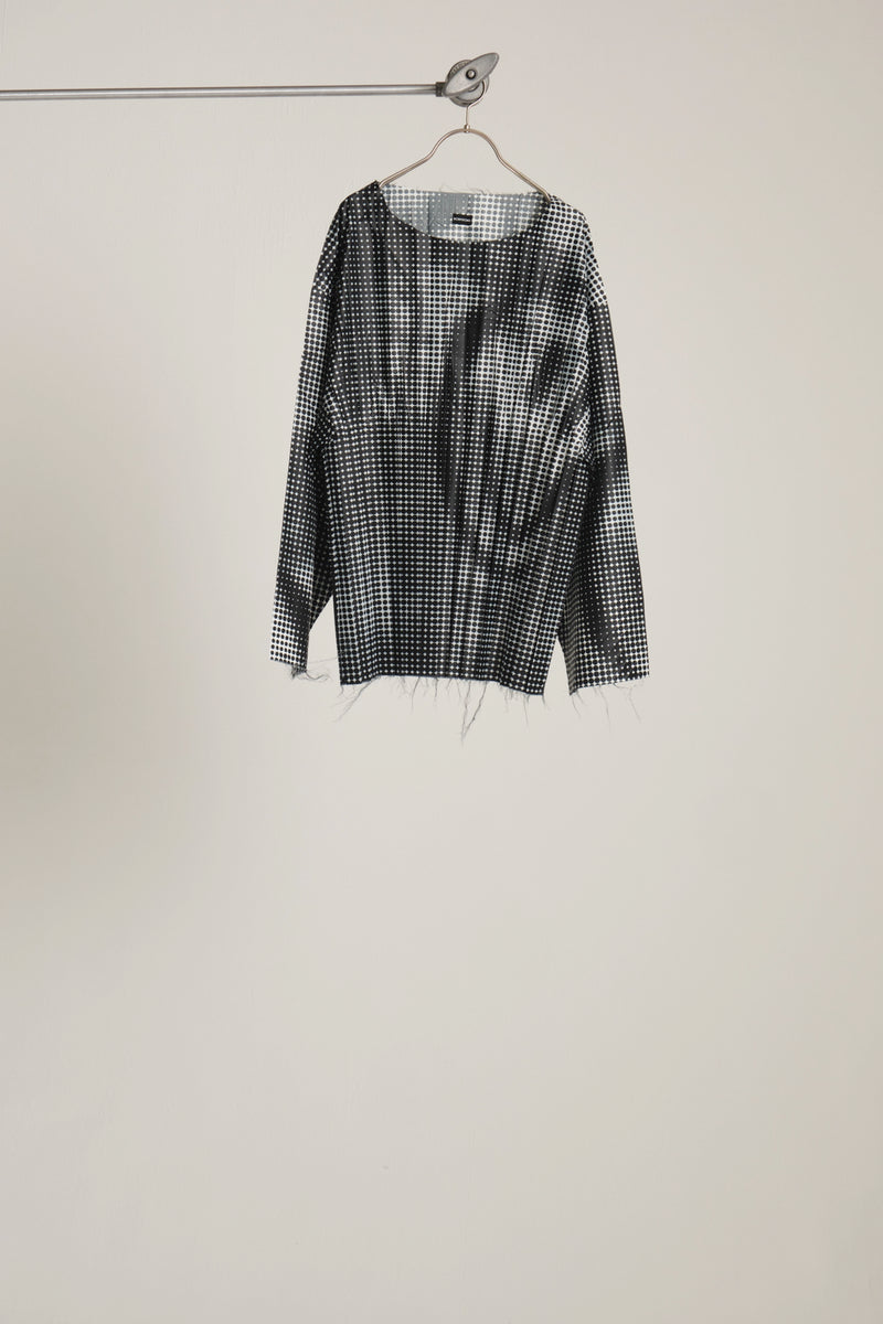 HALF PLEATS PULL SMILE BLACK