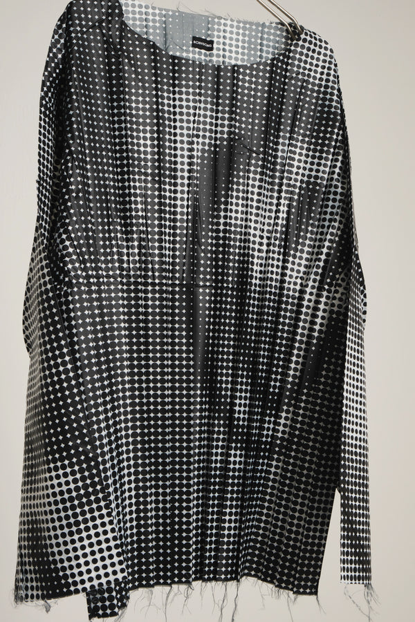 HALF PLEATS PULL SMILE BLACK