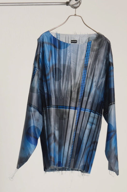 HALF PLEATS PULL SMILE BLUE