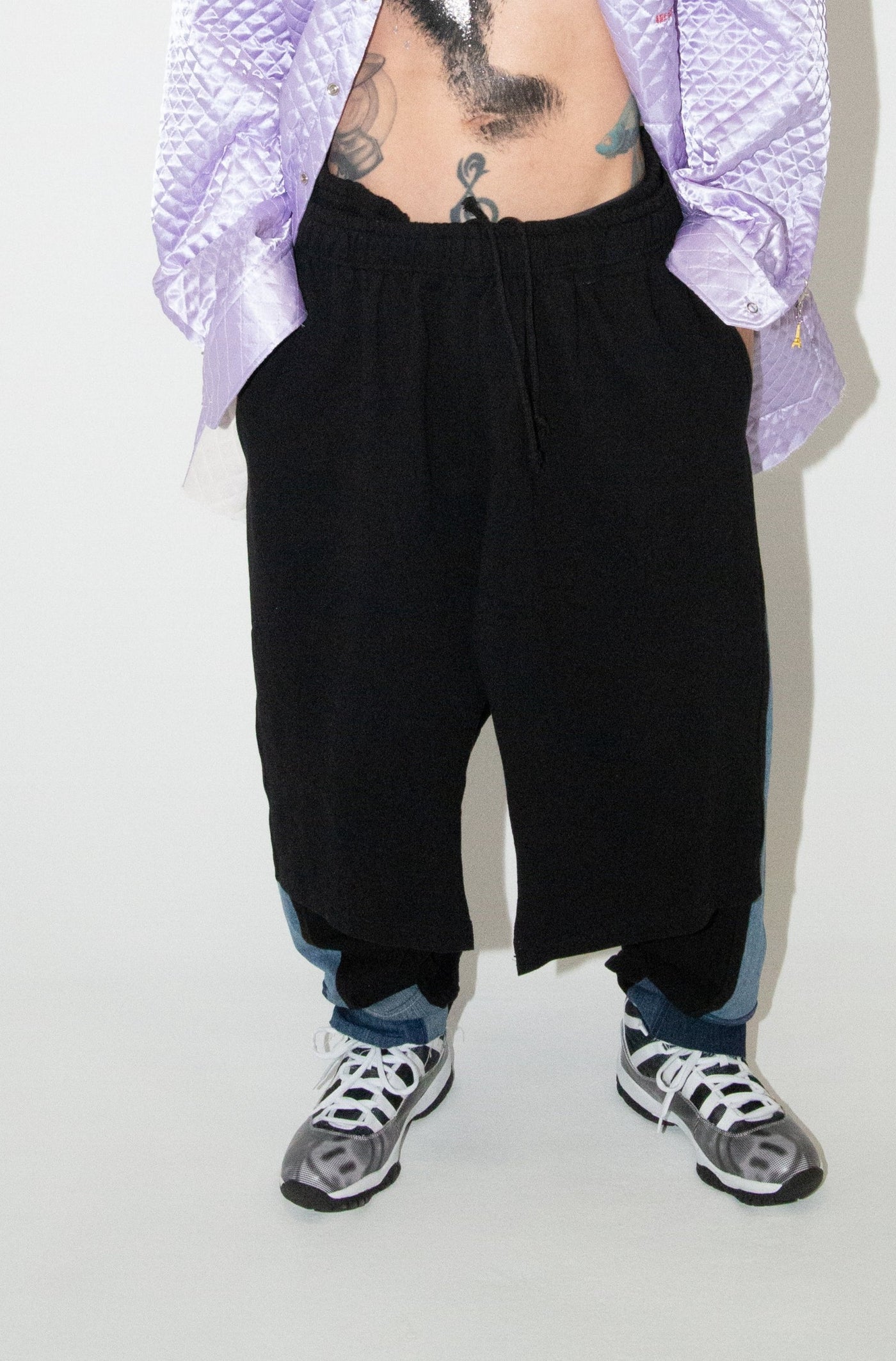 【新品タグ付き】 Thevon Sサイズ yunaデニム ブラック BLACK SIGN - 14oz BS DENIM PANTS WIDE STRAIGHT (DARK INDIGO
